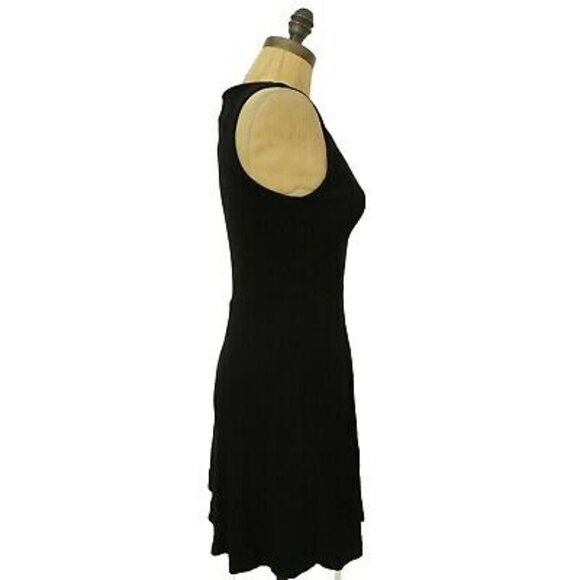 Fore Mini Daytime Dress Size S Sleeveless Metal Ring Detail Black NWT B35 - Picture 3 of 5